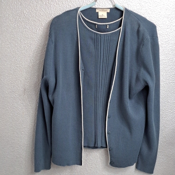 Two Piece Green Tunic & Cardigan   Size XL - Picture 6 of 11